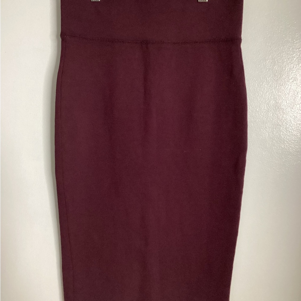 Red Midi Pencil Skirt S